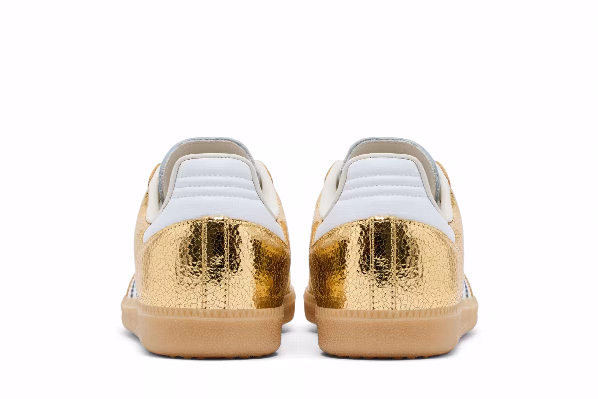 adidas Women's Samba OG Cracked Metallic Pack - Gold, view 7
