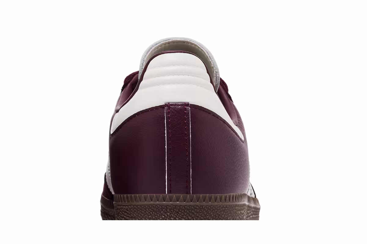 adidas Women's Samba OG Maroon Off White Gum, view 8