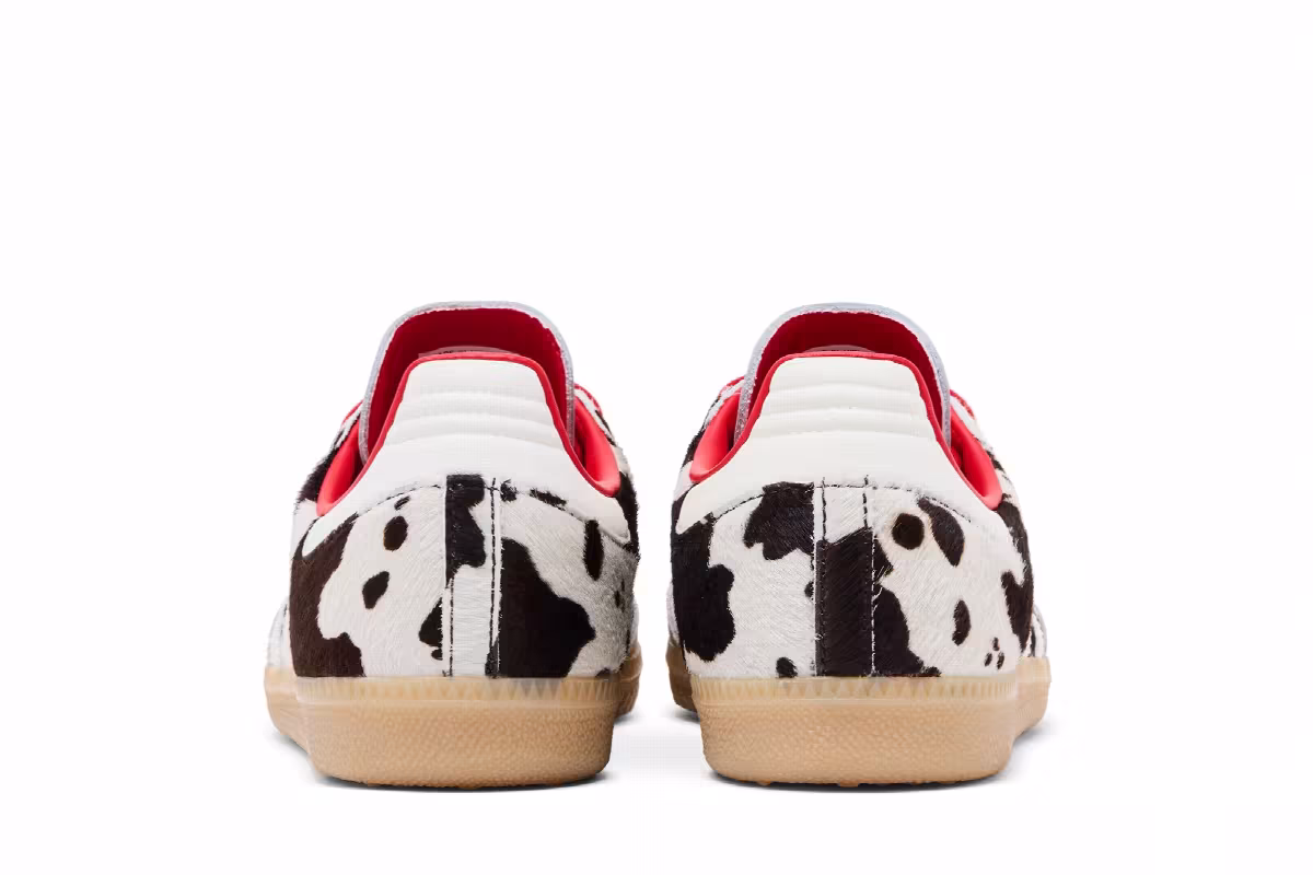 adidas Women's Samba OG Cow Print Aurora Coffee, view 7