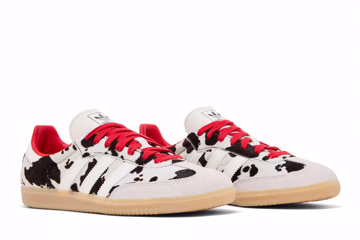adidas Women's Samba OG Cow Print Aurora Coffee, view 9