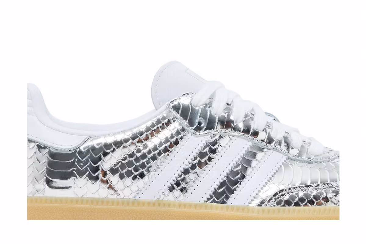 adidas Women's Samba OG Silver White Gum, view 3