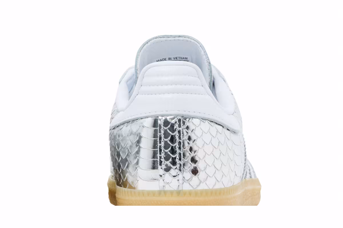 adidas Women's Samba OG Silver White Gum, view 8