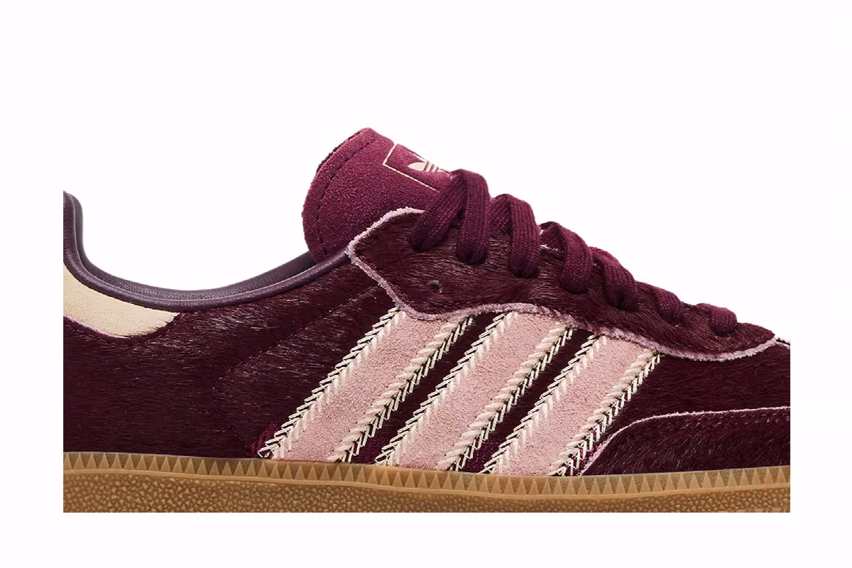 adidas Women's Samba OG Pony Hair Pack - Maroon, view 3