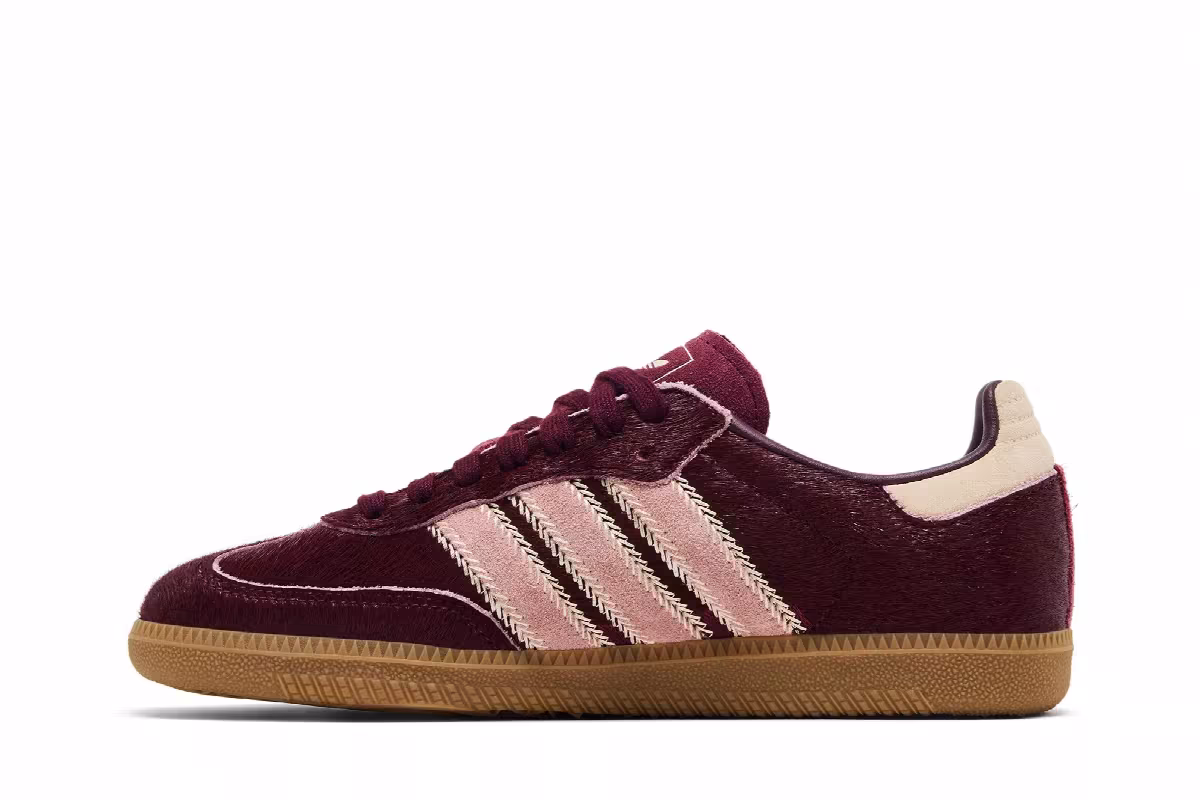 adidas Women's Samba OG Pony Hair Pack - Maroon, view 4