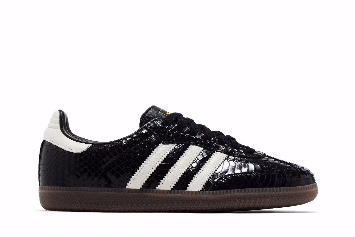 adidas Women's Samba OG Core Black Off White Gum, view 2