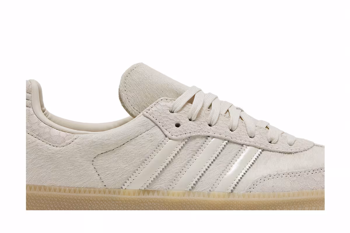 adidas Women's Samba OG Off White Crystal Linen, view 3