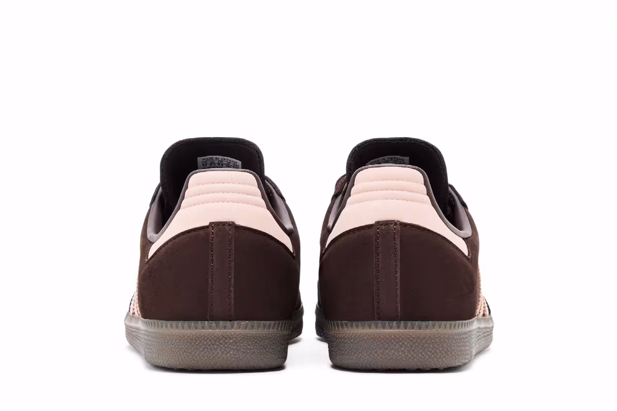 adidas Women's Samba OG Aurora Coffee Sandy Pink White, view 7