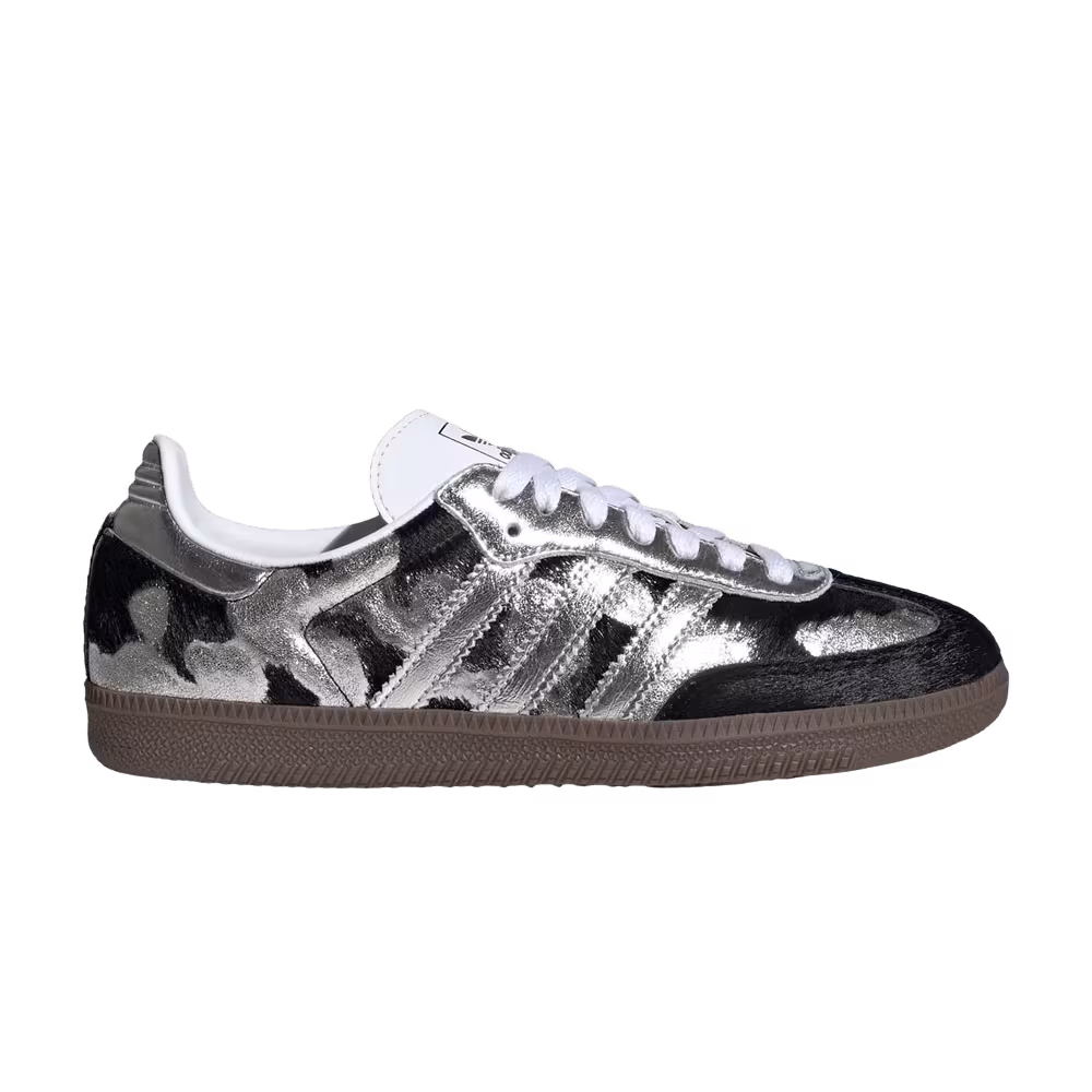 adidas Women's Samba OG Black Silver Metallic Cloud White