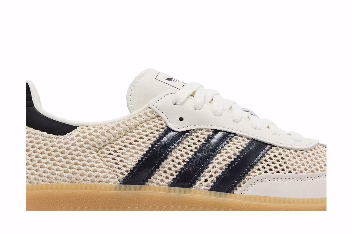 adidas Women's Samba OG Off White Carbon Gold, view 3