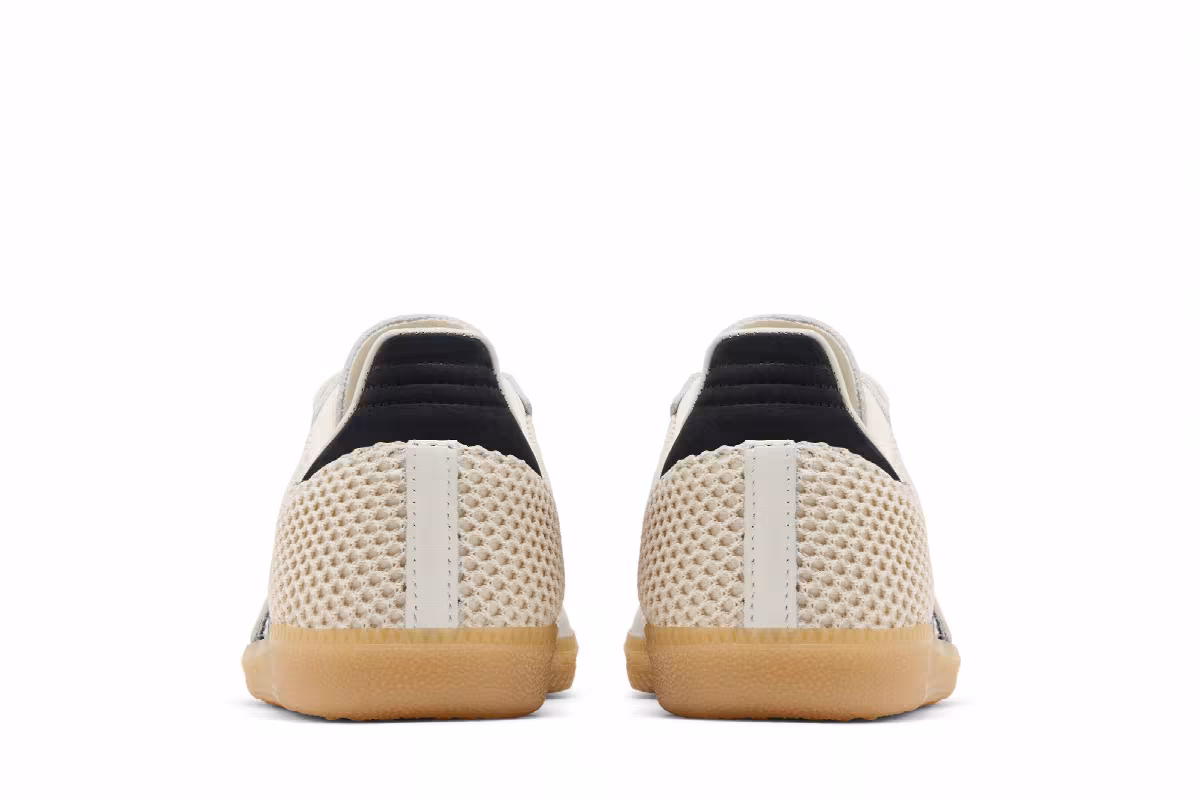 adidas Women's Samba OG Off White Carbon Gold, view 7