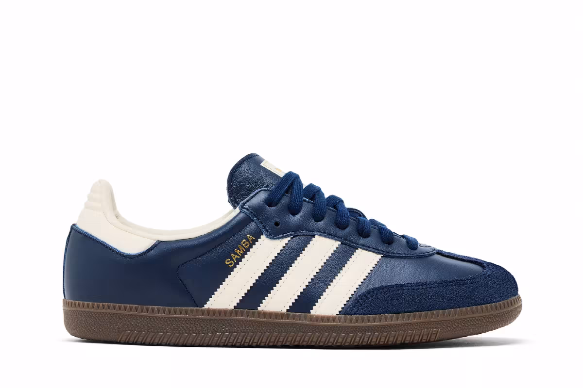 adidas Women's Samba OG Night Indigo White Gum, view 2