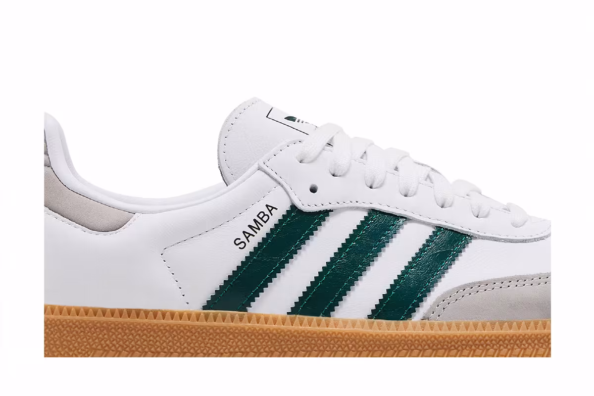 adidas Women's Samba OG White Collegiate Green Gum, view 3