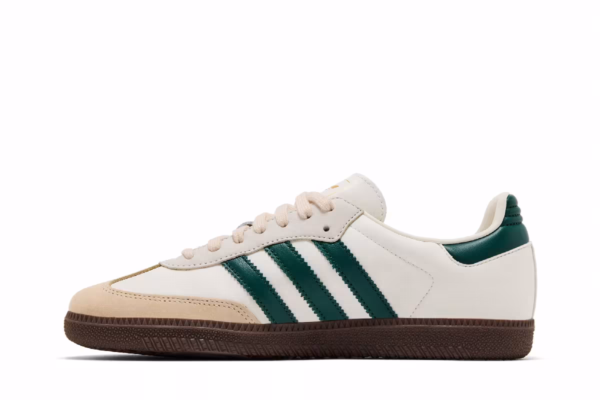 adidas Women's Samba OG Off White Collegiate Green, view 4