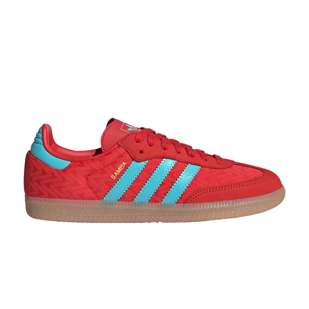 adidas Women's Samba OG Red Pulse Aqua