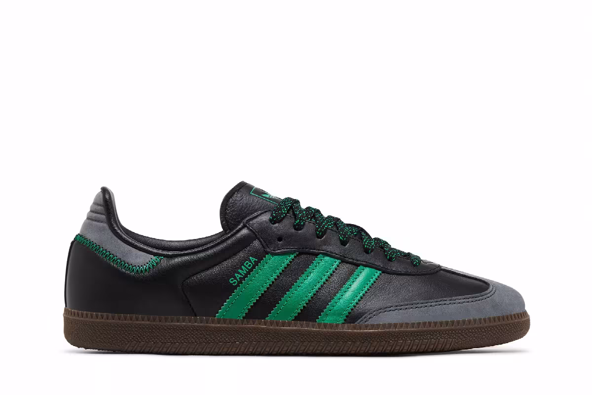 adidas Women's Samba OG Black Green, view 2