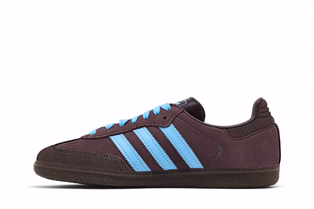 adidas Women's Samba OG Shadow Brown Sky Rush, view 4