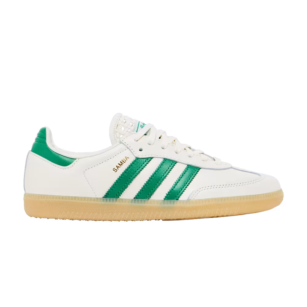 adidas Women's Samba OG Off White Green Gold
