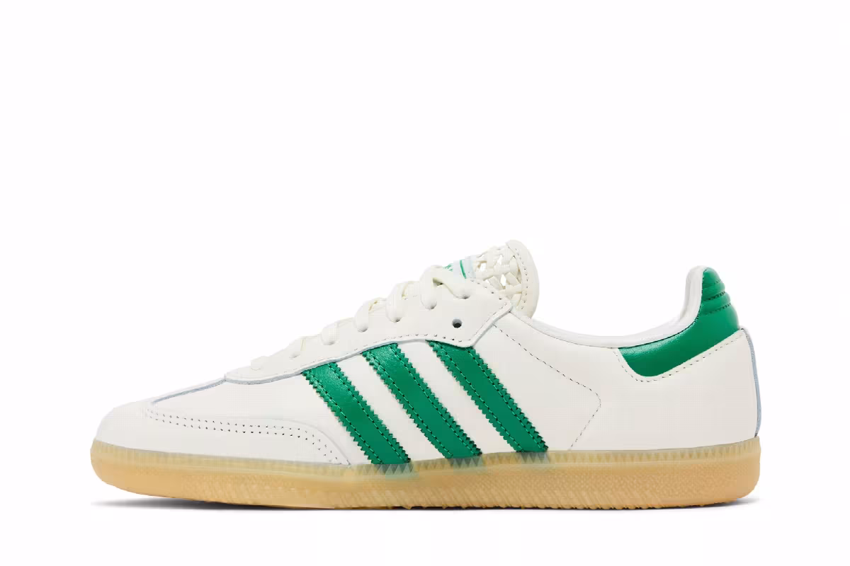 adidas Women's Samba OG Off White Green Gold, view 4