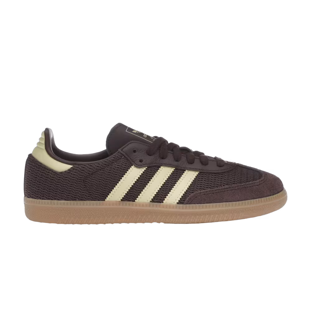 adidas Women's Samba OG Shadow Brown Powder Yellow