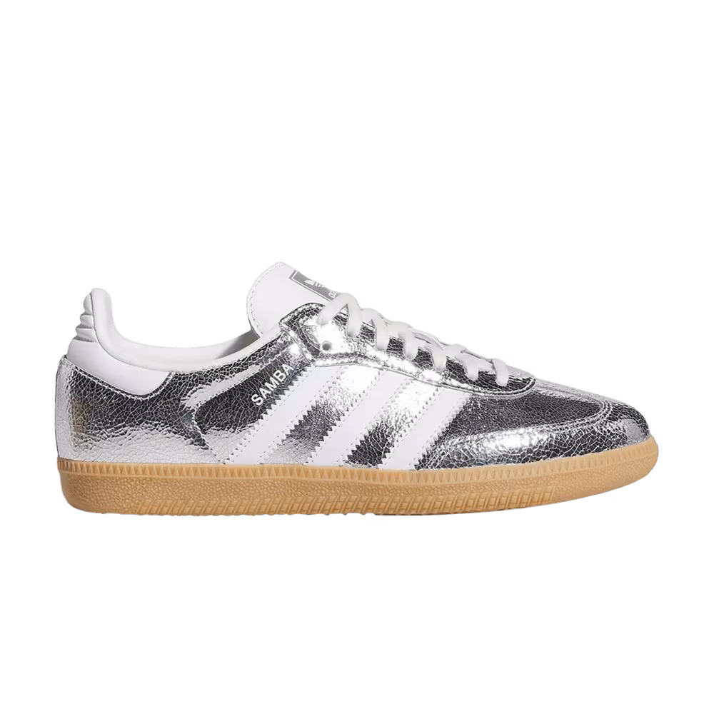 adidas Samba OG Big Kid Silver Metallic Cloud White