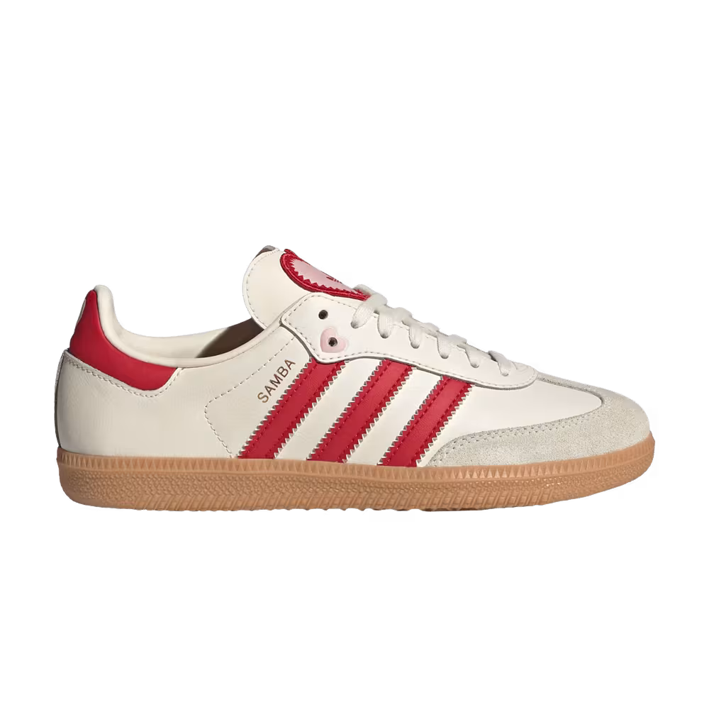 adidas Samba OG J Cream White Better Scarlet Gum