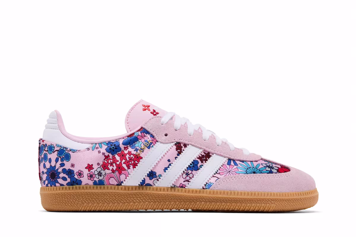 Liberty London x adidas Samba OG J Clear Pink Floral, view 2