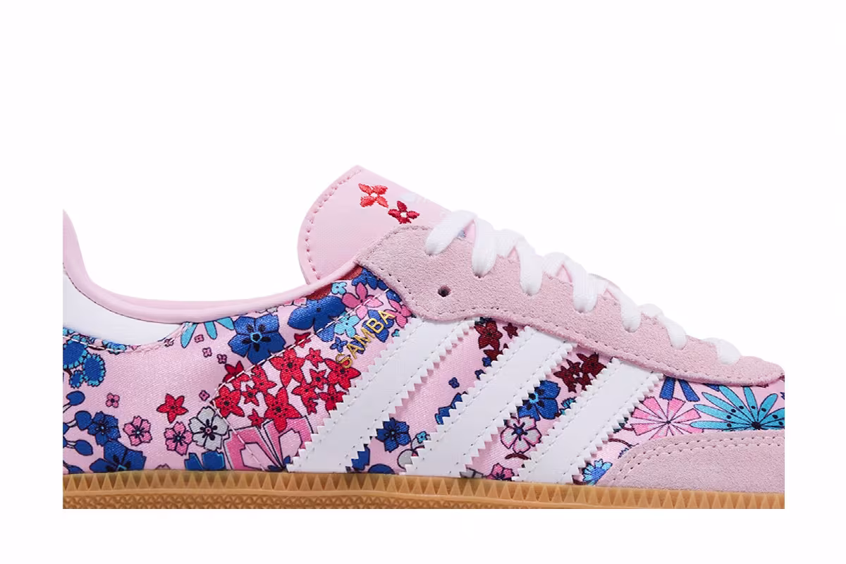 Liberty London x adidas Samba OG J Clear Pink Floral, view 3