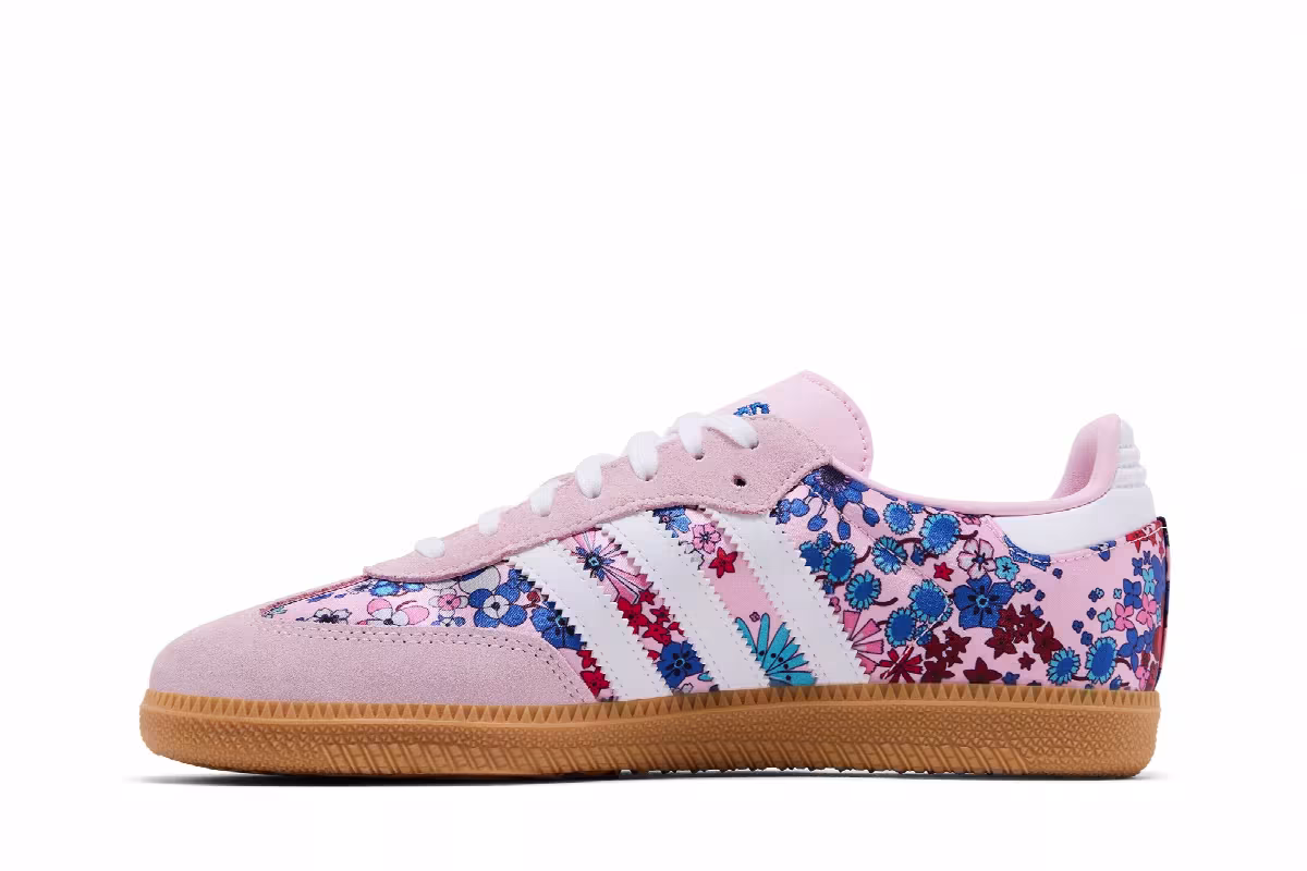 Liberty London x adidas Samba OG J Clear Pink Floral, view 4