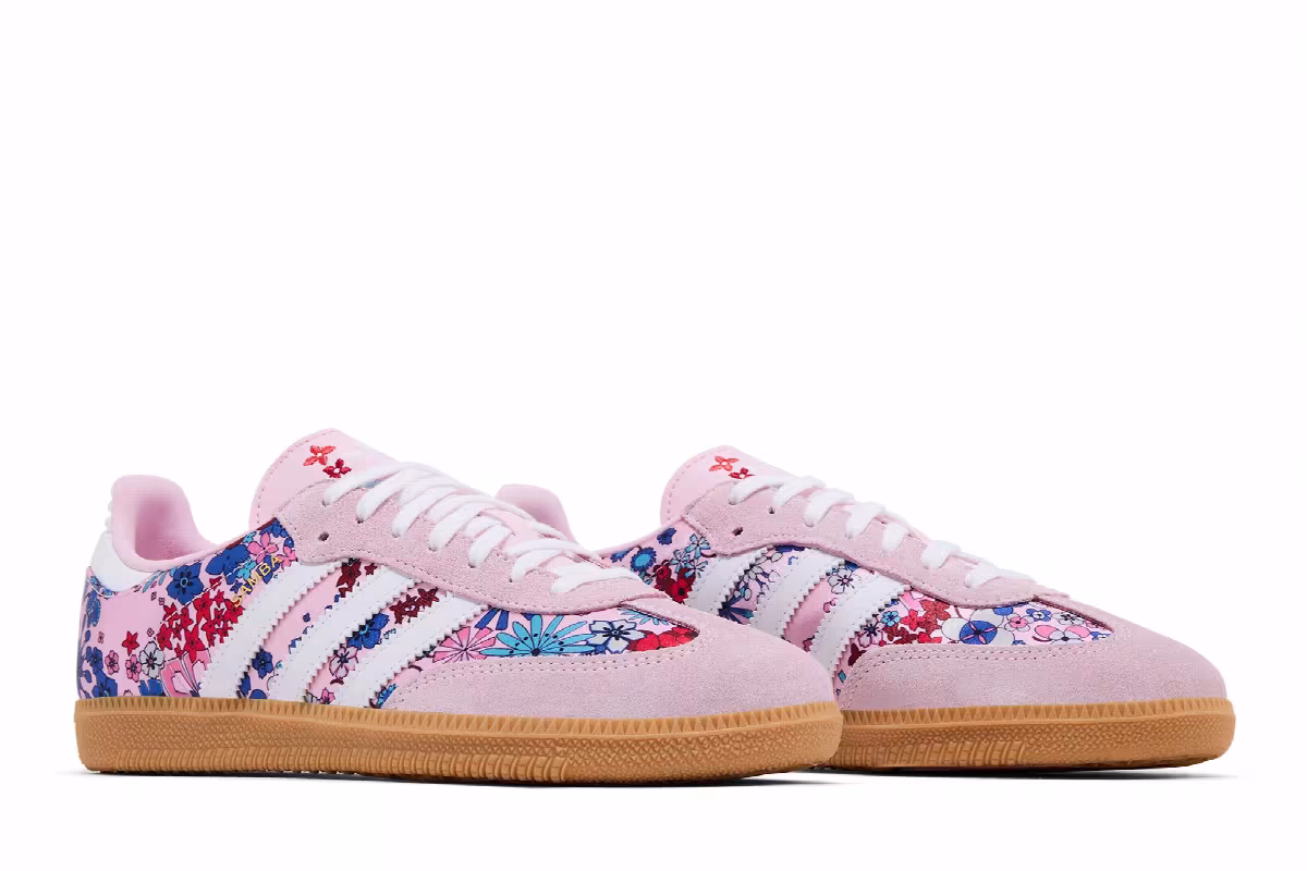 Liberty London x adidas Samba OG J Clear Pink Floral, view 9