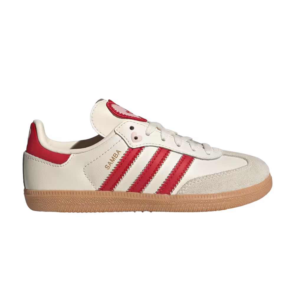 adidas Samba OG K Cream White Better Scarlet Gum