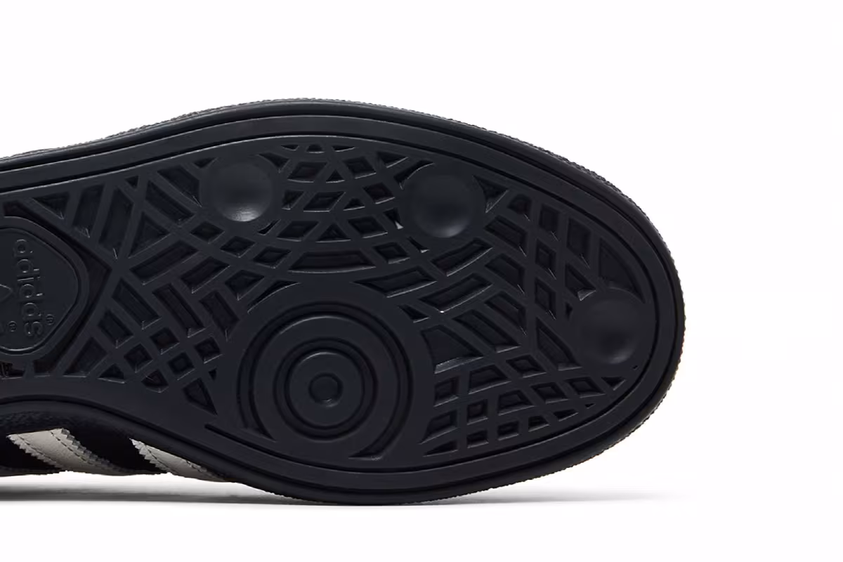 The Blue Trio x adidas Handball Spezial Black White, view 6