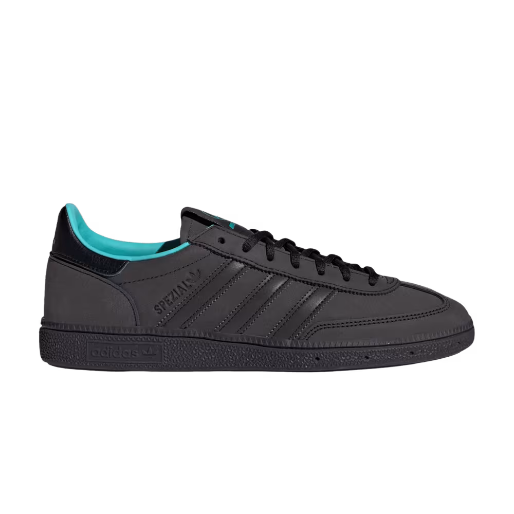 Mercedes x adidas Handball Spezial Core Black Semi Mint Rush