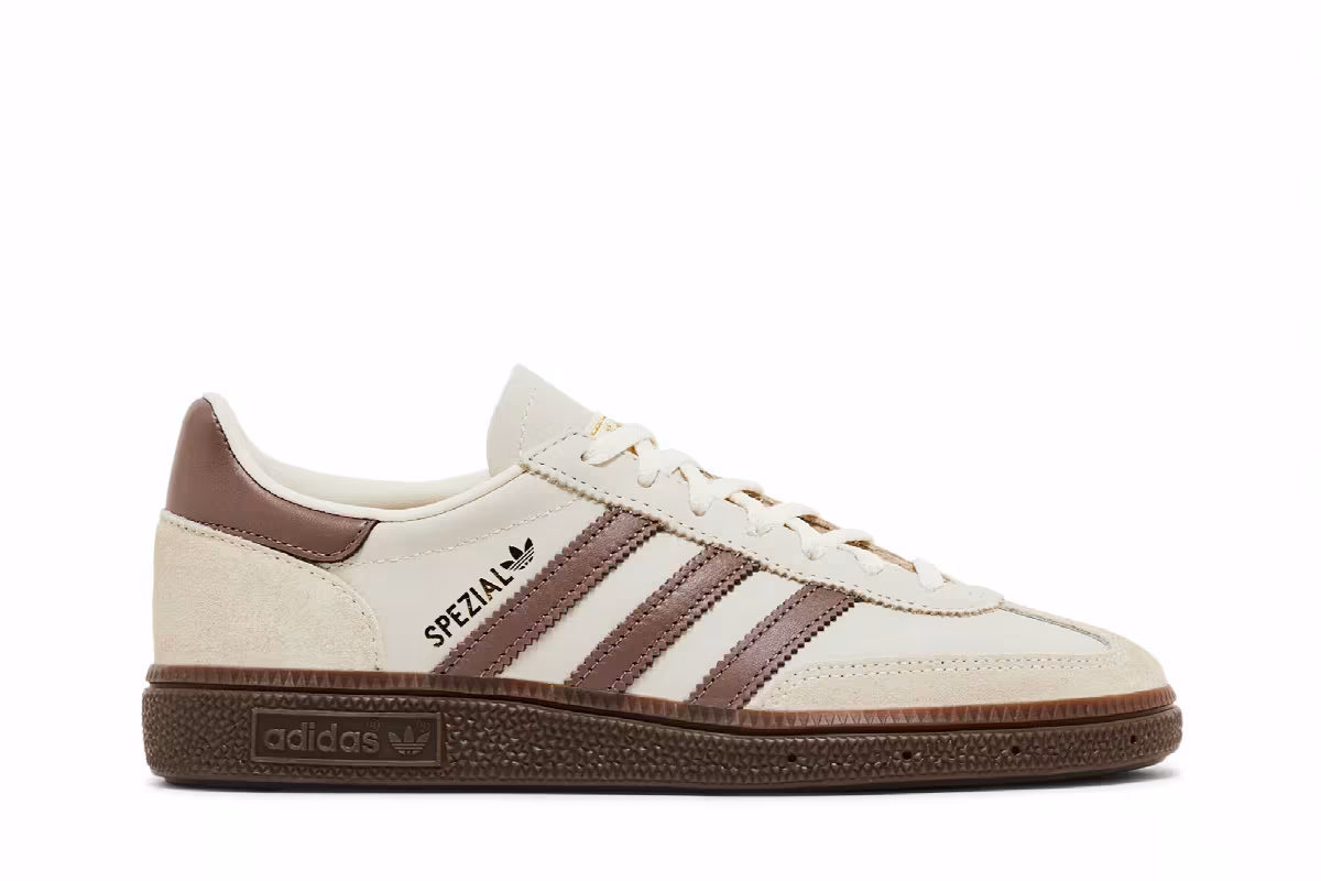 adidas Women's Handball Spezial Cream White Trace Brown, view 2