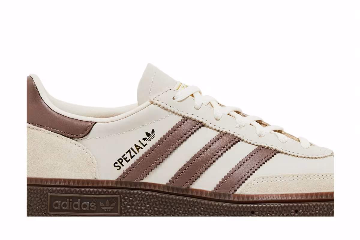 adidas Women's Handball Spezial Cream White Trace Brown, view 3