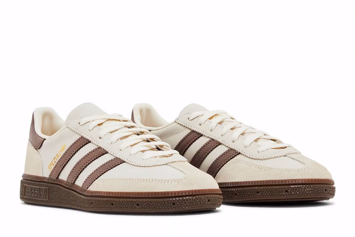 adidas Women's Handball Spezial Cream White Trace Brown, view 9