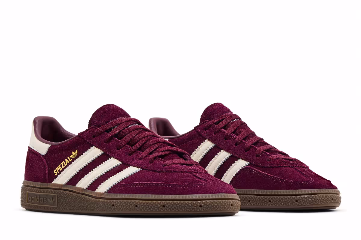 adidas Women's Handball Spezial Maroon Gum, view 9