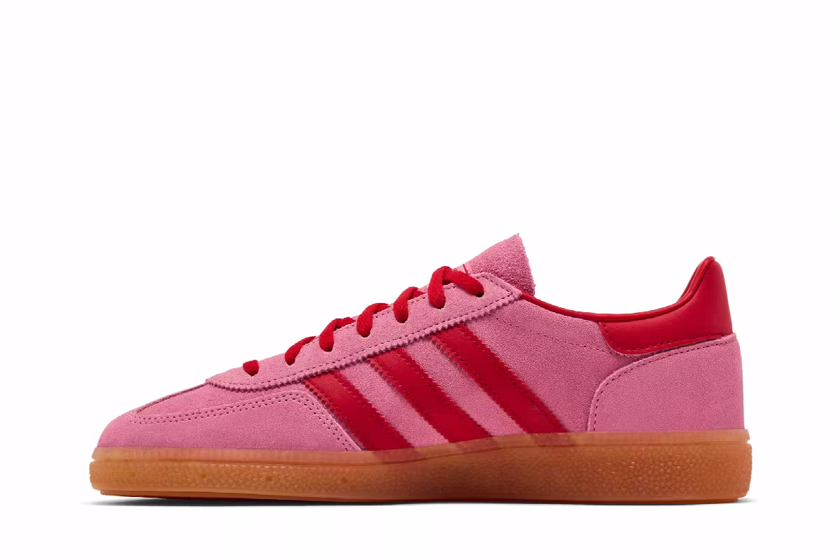 adidas Women's Handball Spezial Semi Pink Glow Better Scarlet, view 4