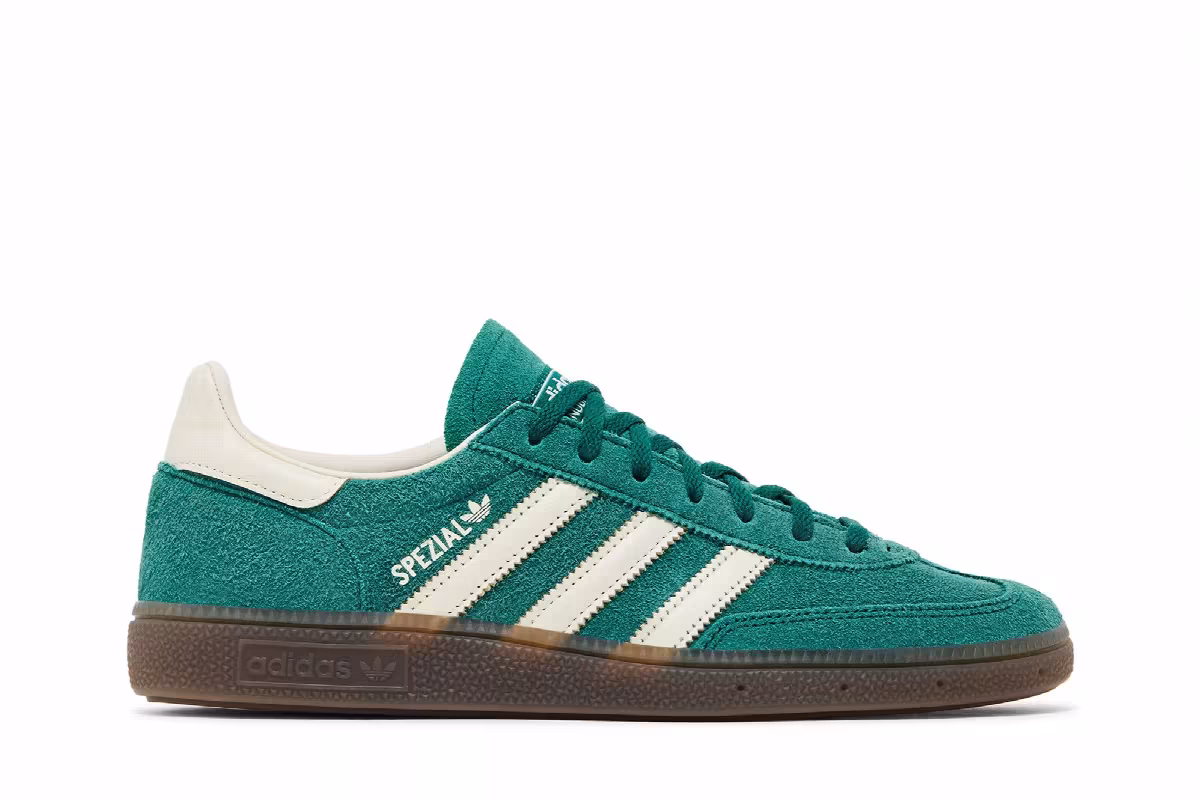adidas Women's Handball Spezial Collegiate Green Cream White Gum, view 2