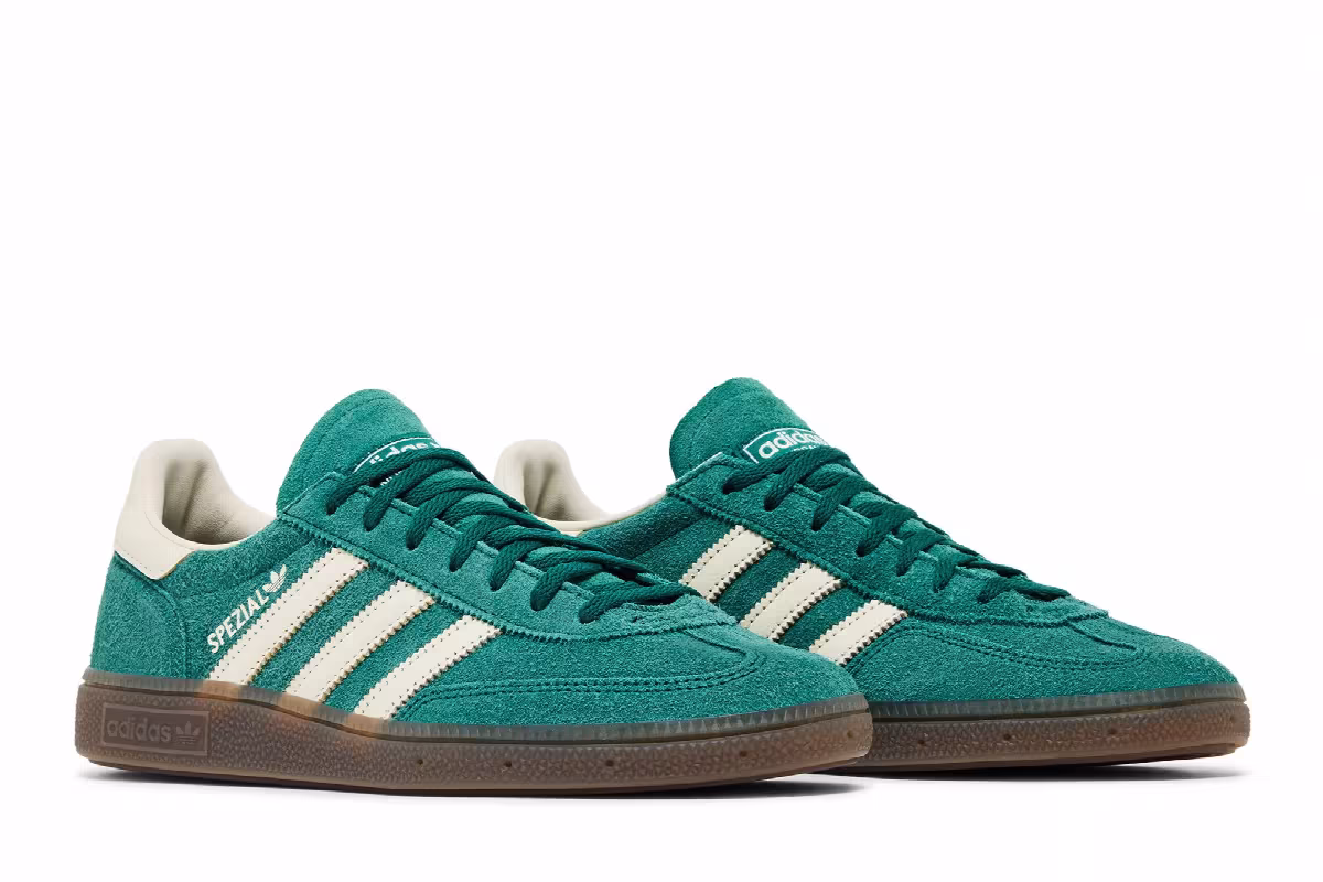adidas Women's Handball Spezial Collegiate Green Cream White Gum, view 9