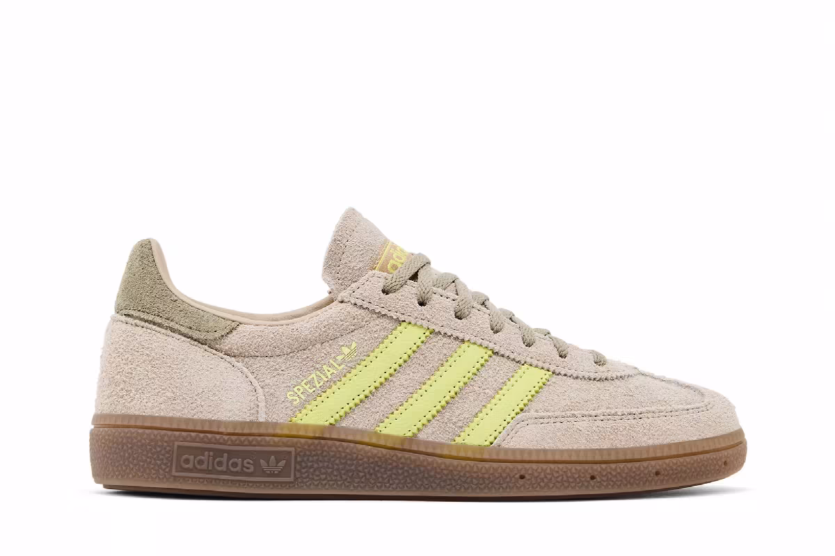 adidas Women's Handball Spezial Trace Khaki Semi Frozen Yellow Clay, view 2