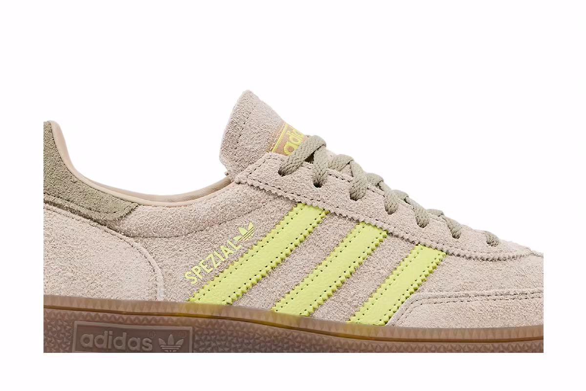 adidas Women's Handball Spezial Trace Khaki Semi Frozen Yellow Clay, view 3