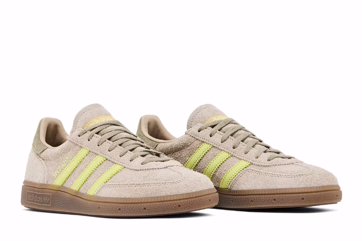 adidas Women's Handball Spezial Trace Khaki Semi Frozen Yellow Clay, view 9