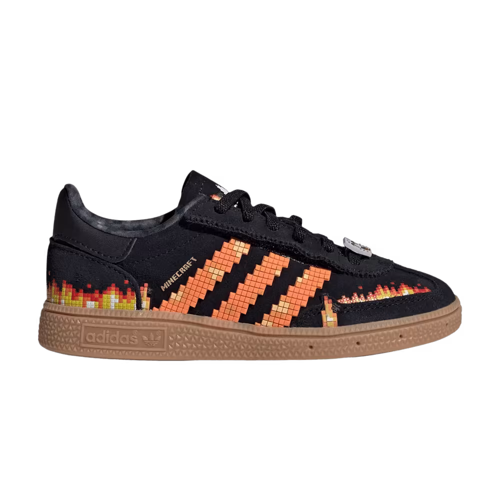 Minecraft x adidas Handball Spezial Little Kid Black Pure Orange