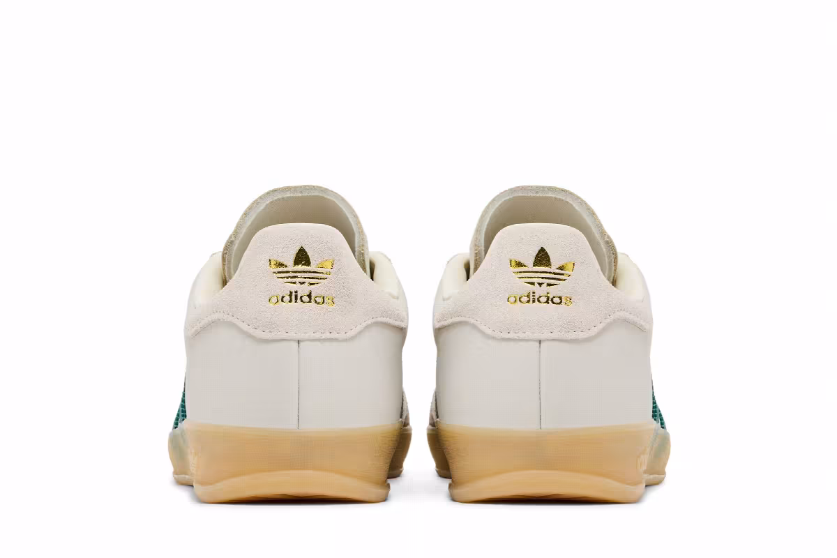 adidas Gazelle Indoor Cream White Collegiate Green Gum, view 7