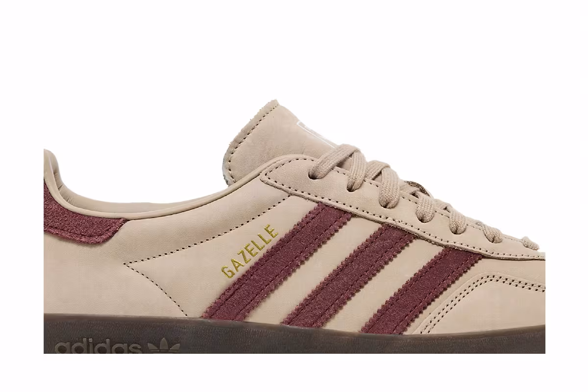 adidas Originals Gazelle Indoor Trace Khaki Fox Brown Cloud White, view 3
