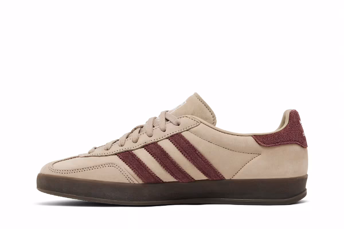 adidas Originals Gazelle Indoor Trace Khaki Fox Brown Cloud White, view 4