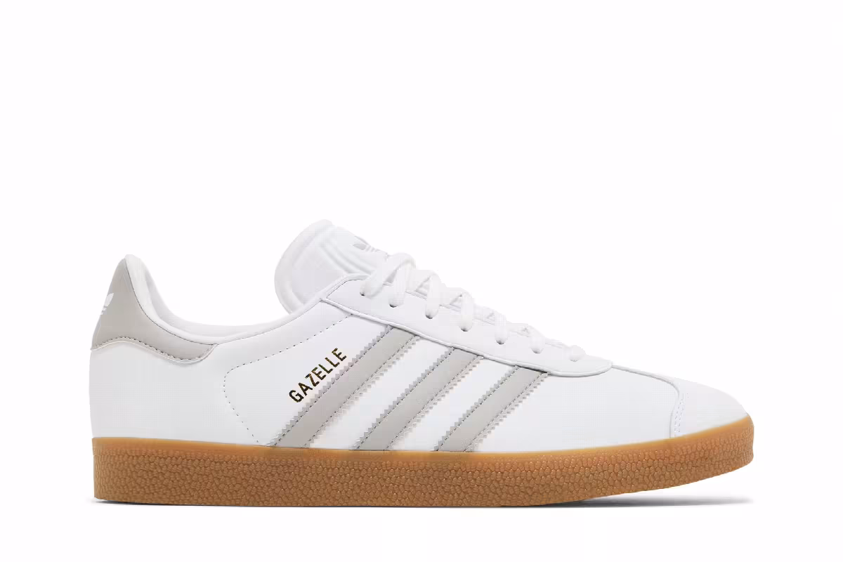 adidas Gazelle White Grey Gum, view 2