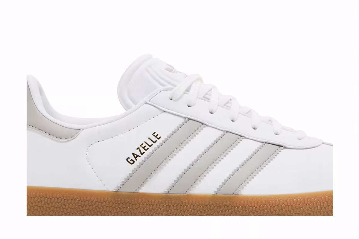 adidas Gazelle White Grey Gum, view 3