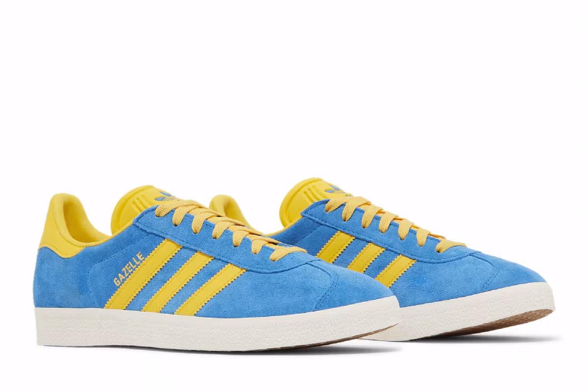 Adidas Gazelle Blue Bold Gold, view 9