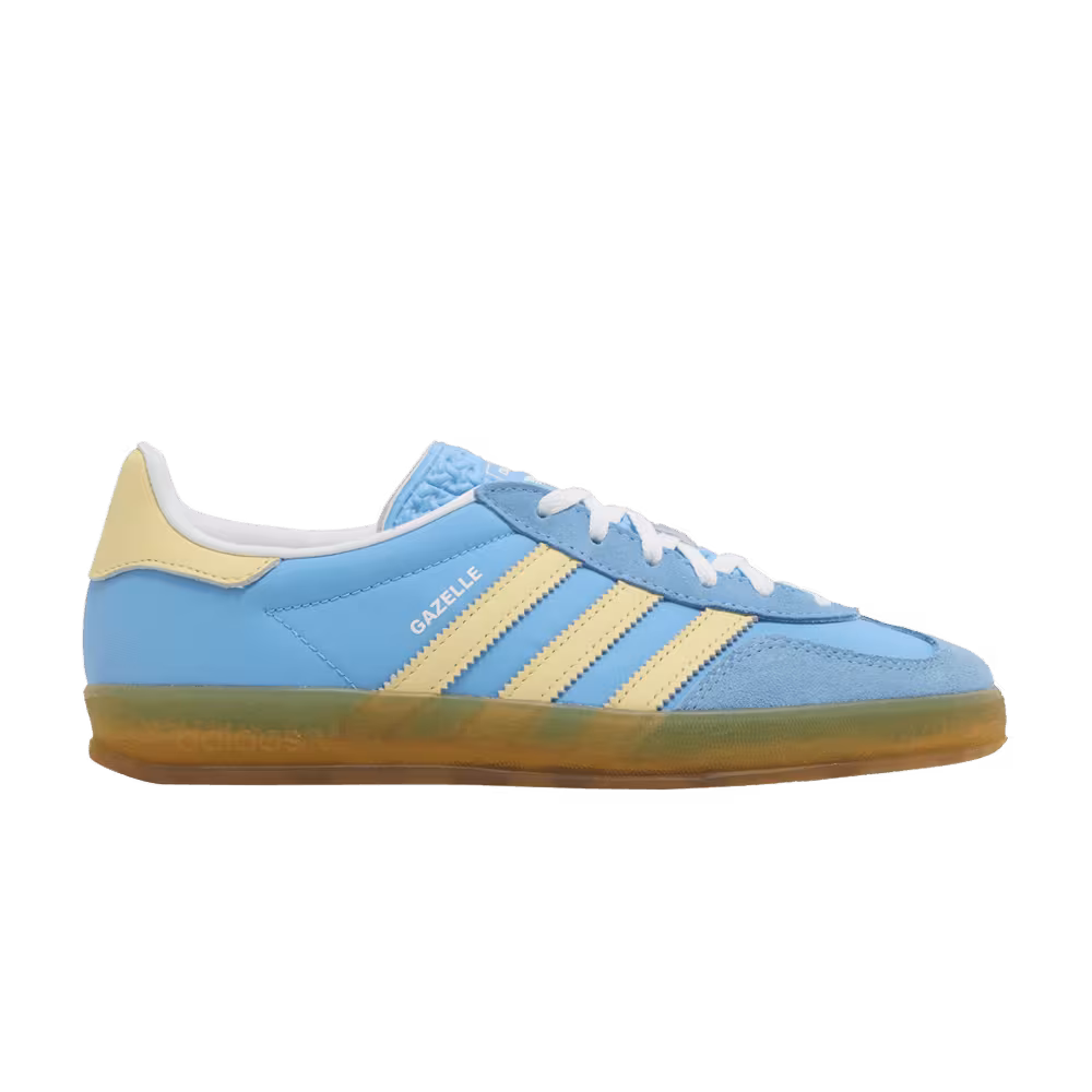 adidas Women's Gazelle Indoor Blue Burst Yellow